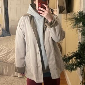 London Fog Beige and Tan Jacket Coat